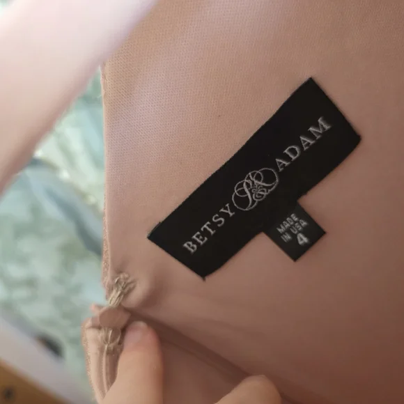 Betsy & Adams One Shoulder Blush Pink Dress Size 4 Nwt - Picture 5 of 6